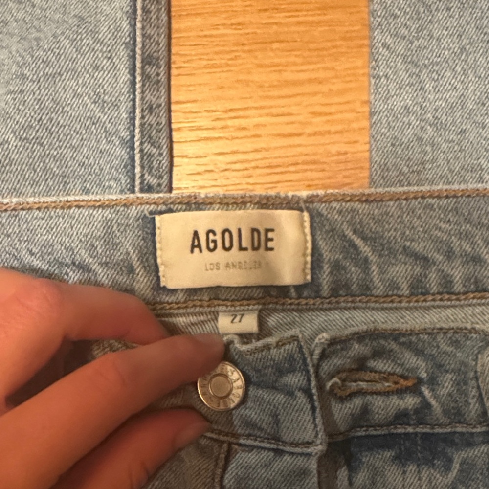 Agolde Riley High Rise Straight Crop - Picture 3 of 5